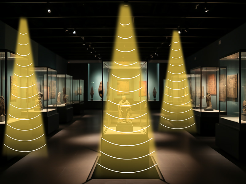 展覽館、博物館、畫廊、展廳等場景使用定向音箱