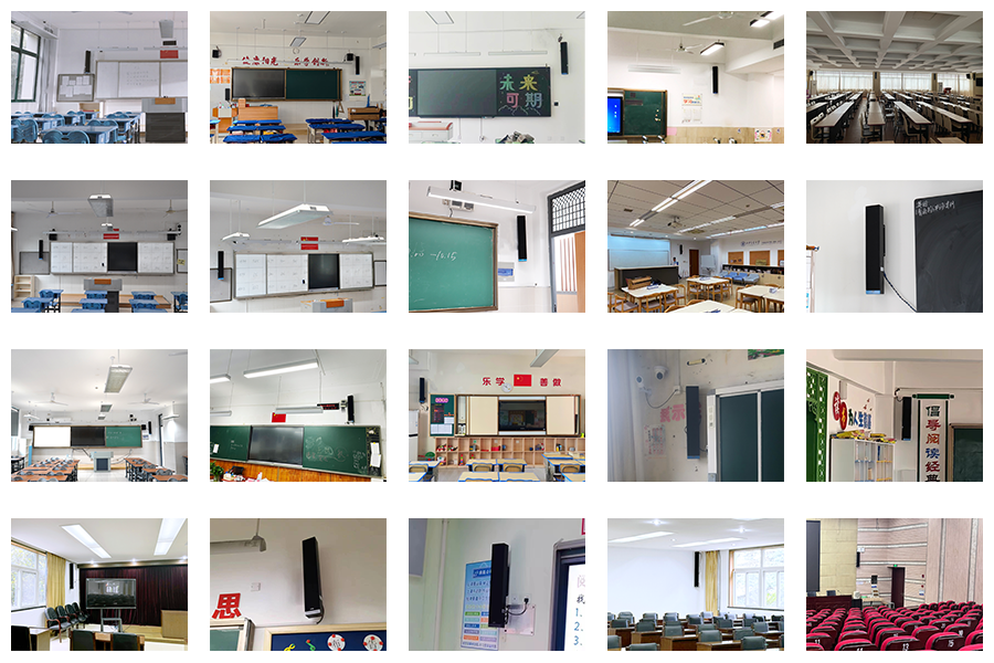 清聽聲學(xué)均衡擴聲的一體化教室音響，案例匯總圖