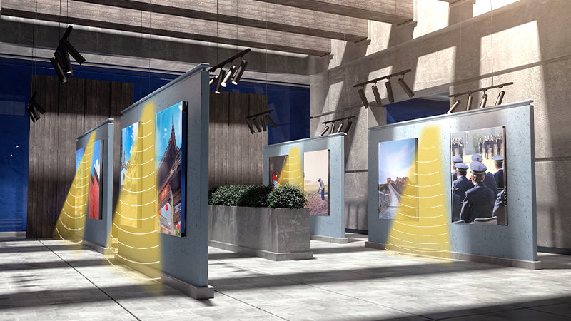 展覽館定向解說(shuō)聲音分區(qū)，互不干擾